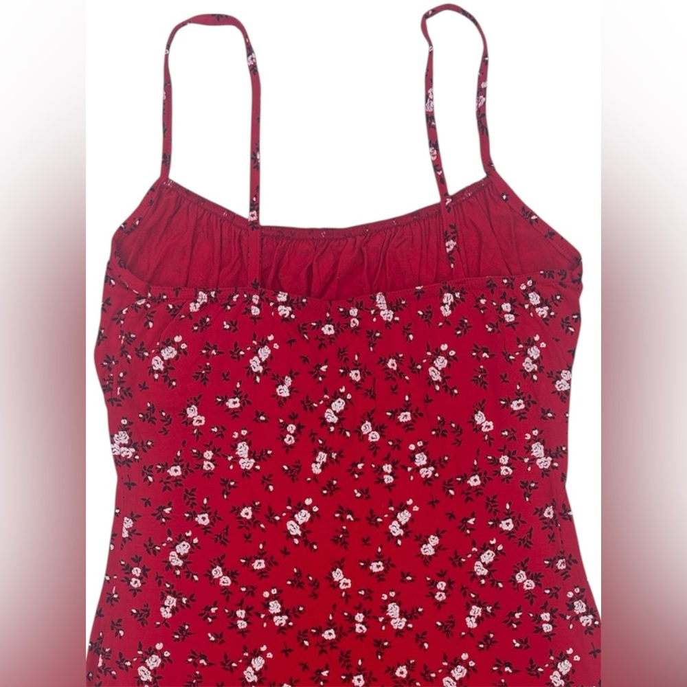 PRETTYLITTLETHING NWOT Women’s Red Floral Mini Dress Size: 6 - Picture 7 of 9